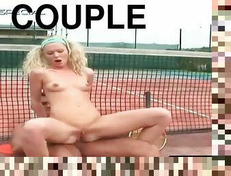 Hardcore anal sex on tennis field with hot blonde