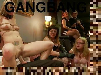 Sadomaso gangbang for two juicy sirens Penny and Mickey