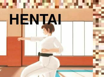 Karate hentai girl sucks monsters big dick