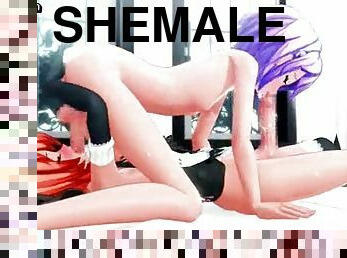 shemale, anime, oraali