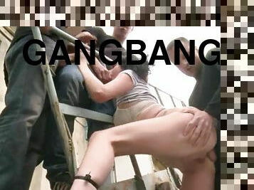 Hot Alina Perry gets fucked rough in gangbang video