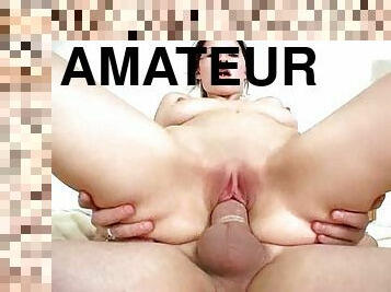 fitta-pussy, amatör, hardcore, par, naturlig, petit, rakad