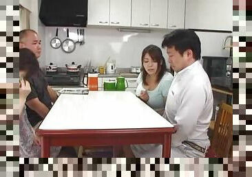 Busty Mature Mizuki gives a hot blowjob in public
