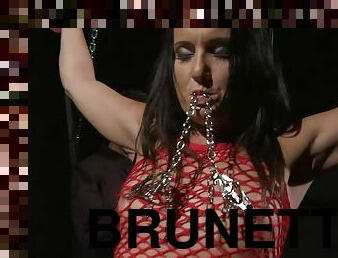 Andy Brown the lovely brunette in hot BDSM video