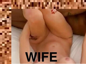 Sexy wife takes a BBC in front of her cuckold husband
