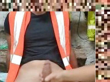 Tradie boss gets his big dick edged ????