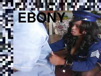 Voluptuous ebony goddess likes pleasuring a thick black boner
