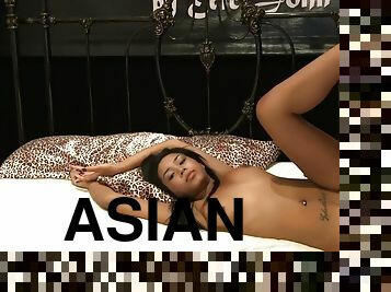 Mixed Asian Girl taking White Male Pole - Hard Fuck