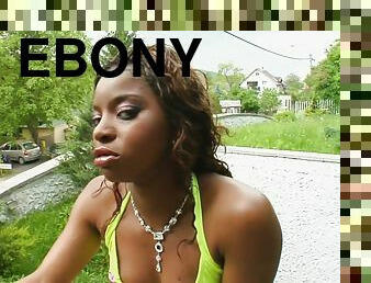 Horny Ebony With Hot Ass Gives Blowjob To Several Guys