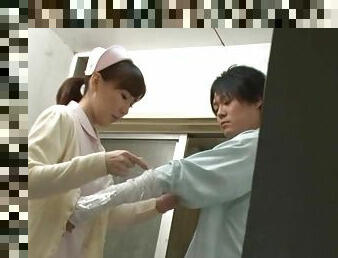 Naughty Japanese Nurse Getting Fucked Hard in the Shower