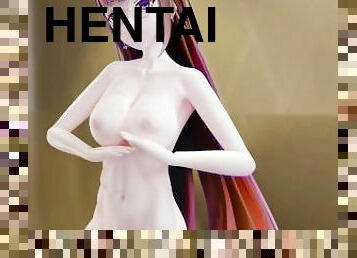 Honkai Impact Raiden Mei Nude Dance Hentai Glasses MMD 3D Orange Hair Color Edit Smixix