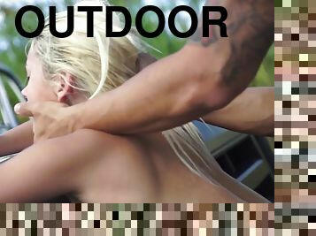 Outdoor fuck for tight Marsha May