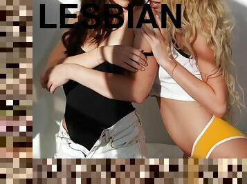 Two gorgeous Playboy models Riley Anne and Stephanie Manescu lesbian porn