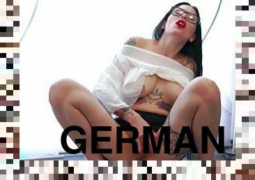 German teen seduce friend of her sister to fuck her