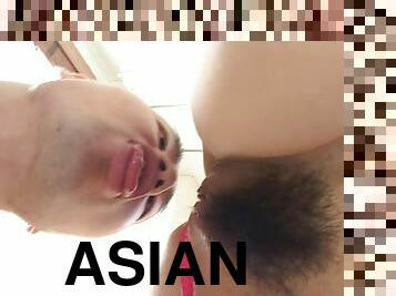 Asian slut has sexy fun with two aroused boys