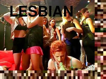 Attractive gals in a lovely scene with lesbians having real fun.