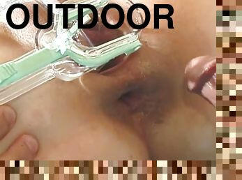 Outdoor plowing session with insatiable babe Channel Lockett