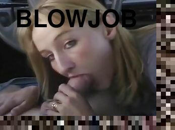 Blowjob in car and cum in mouth