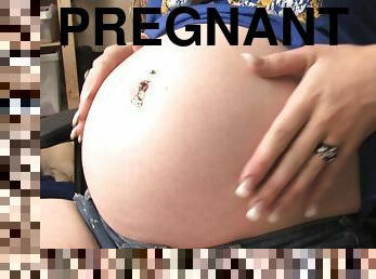 Pregnant Pornstar Gets Naughty Backstage