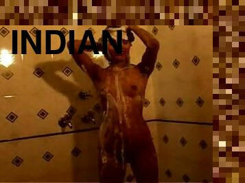 Cute Indian amateur takes a shower