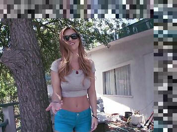 Karlie Montana enjoys rear banging outdoors after terrific oral sex