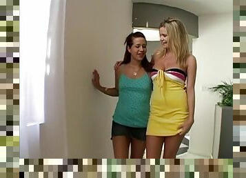 Faye Reagan and Allyssa Hall taste each other's twats