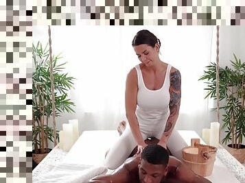Big-titted masseuse Chloe Lamour takes good care of BBC