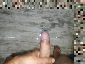 Getting my dick ready for hardcore Sex with hot shower