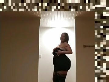 Bbw black dress