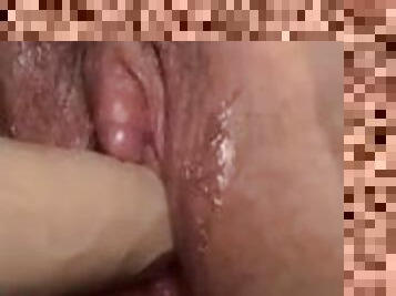 A short teaser: Slipping my vibrator into my wet pussy