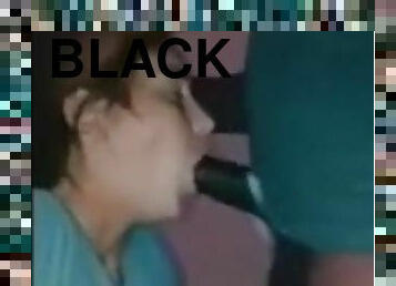 Her black master fucks her throat