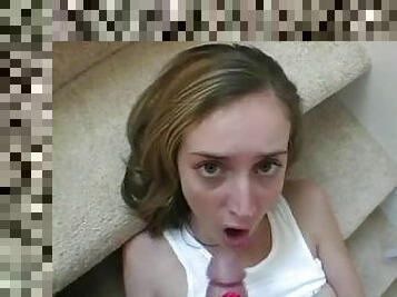 Dick wanking teen slut in POV