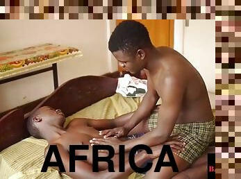 Cock sucking African amateur gets mated by uncut boyfriend
