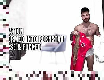 Feminization - transformed into pornstar pvc nurse & fucked