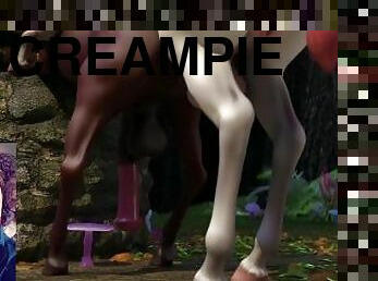 centaurs, cumshot, creampie, sea of ??sperm, orgasm