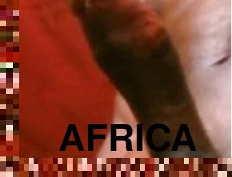 AFRICAN THROBBING COCK WANKING AND SHAKING ORGASM