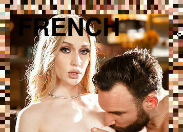 Emma Starletto gets eaten out and screwed by tattooed French dude