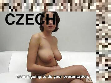 Czech amateur teen with big boobs Lucie porn casting