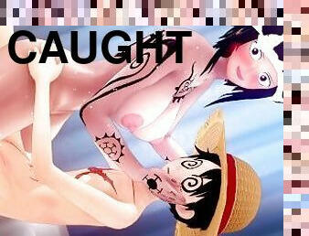 FEMALE TRAFALGAR LAW CAUGHT HAVING SEX WITH LUFFY [ONE PIECE HENTAI UNCENSORED]