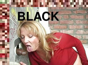 Big Black Cock Addicted MILF Visits a Filthy Gloryhole