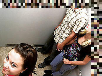 Lucky Guy Gets Trapped in Elevator With Two Hot Babes