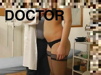 babes, médecin, cam, voyeur, bas, lingerie, naturel, caché, examen-gyno