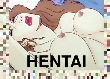 Wonderfully thick hentai fucked as guys watch