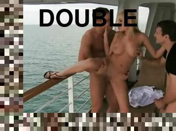 Double penetration on a big boat