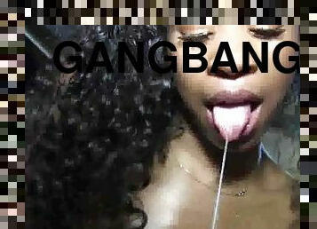 Ivy young fucked by three gangbang squad