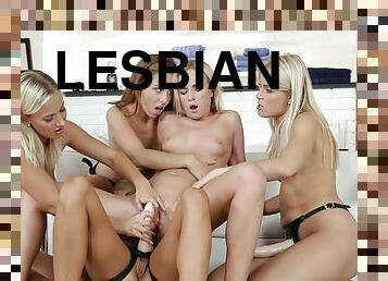Lesbian Spa Gang Bang Scene - group strapon sex Nathaly Cherie, Paula Shy