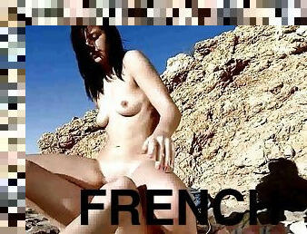 Cute French Teen Jessica Is Doing Her First Beach Casti - Jessica