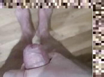 Masturbating over my own feet