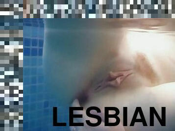 Arousing underwater lesbian sex with a pair of teenage girls