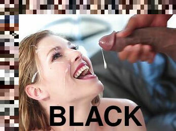 Hot Blonde Takes Colossal Black Cock